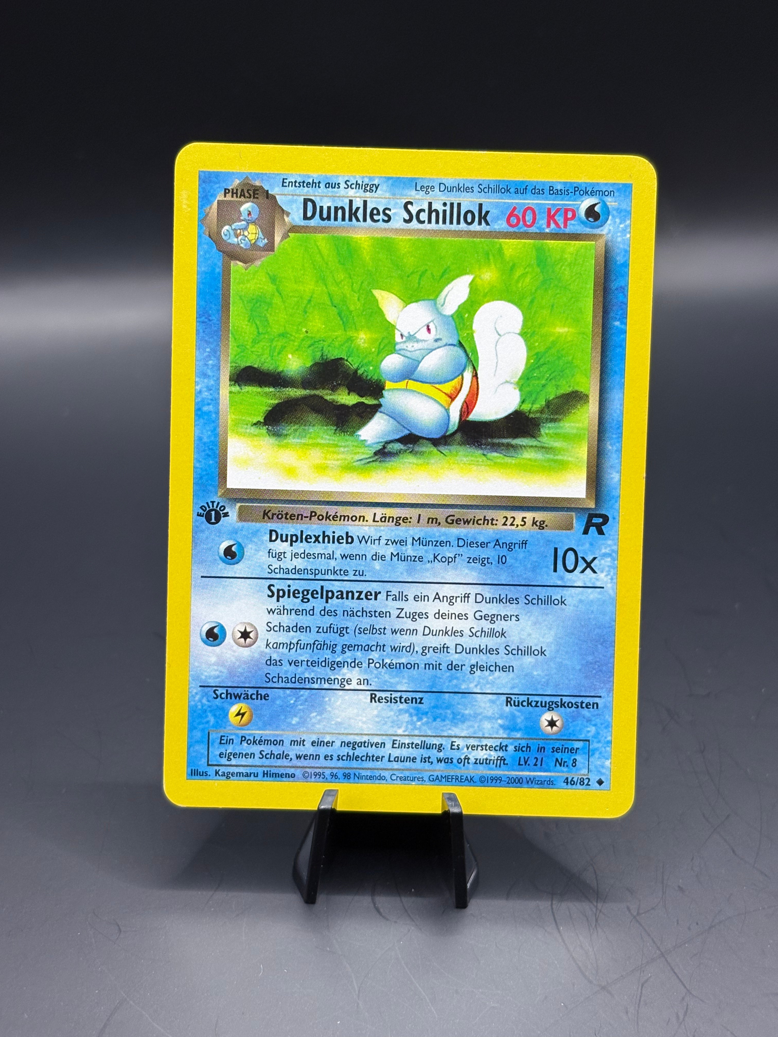 Pokemon Dunkles Schillok (TR 46) 1st Edition NM