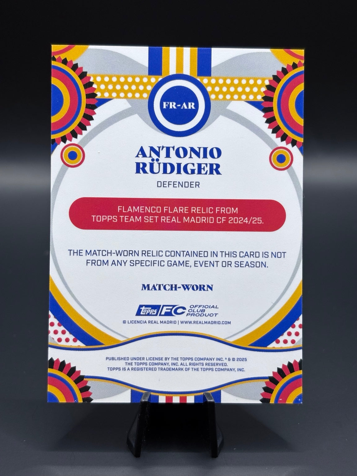 Antonio Rüdiger & Marcelo Topps Team Set Real Madrid CF 2024/25.
