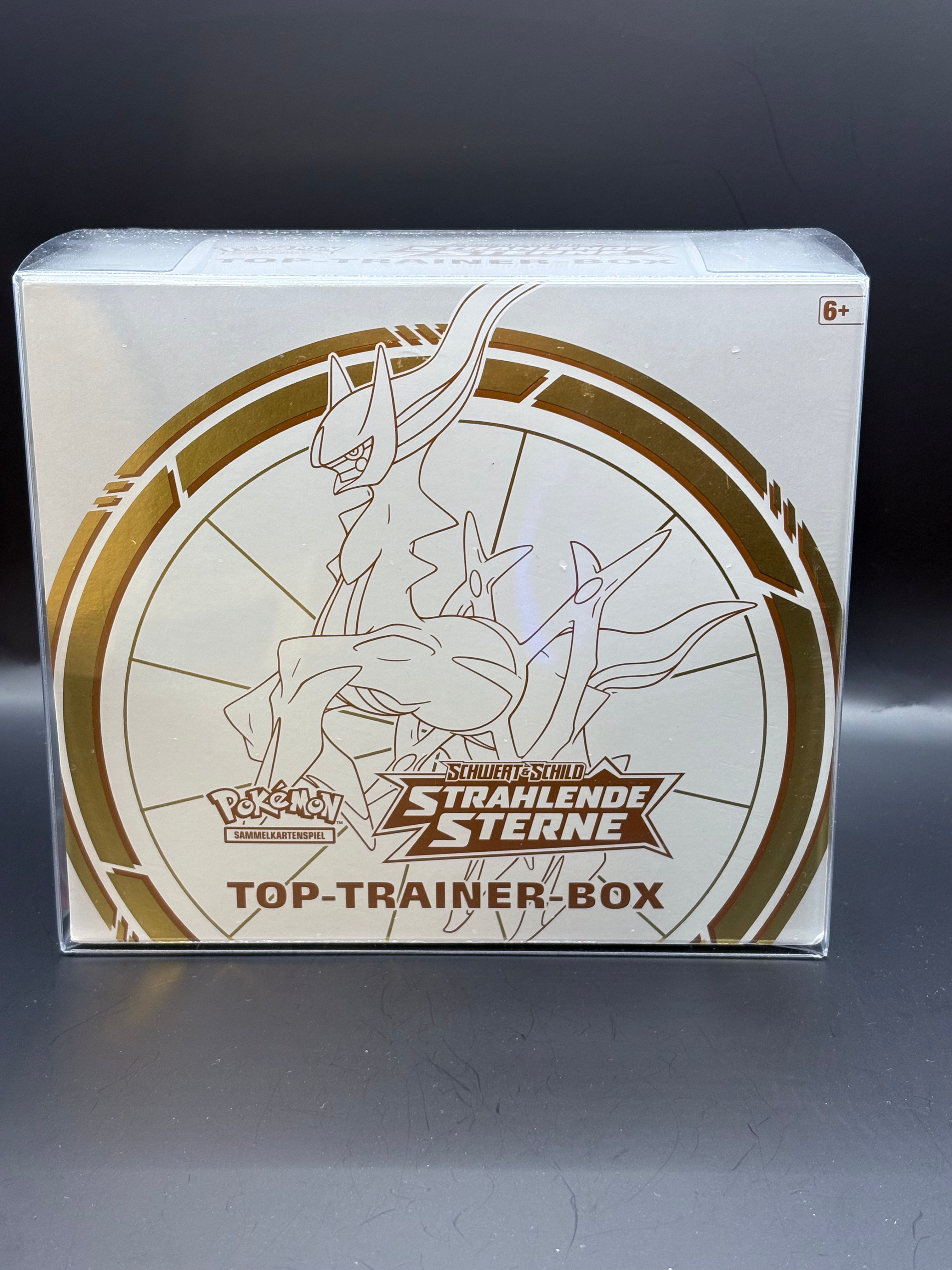 Pokemon Strahlende Sterne Top Trainer Box inkl Protector Case