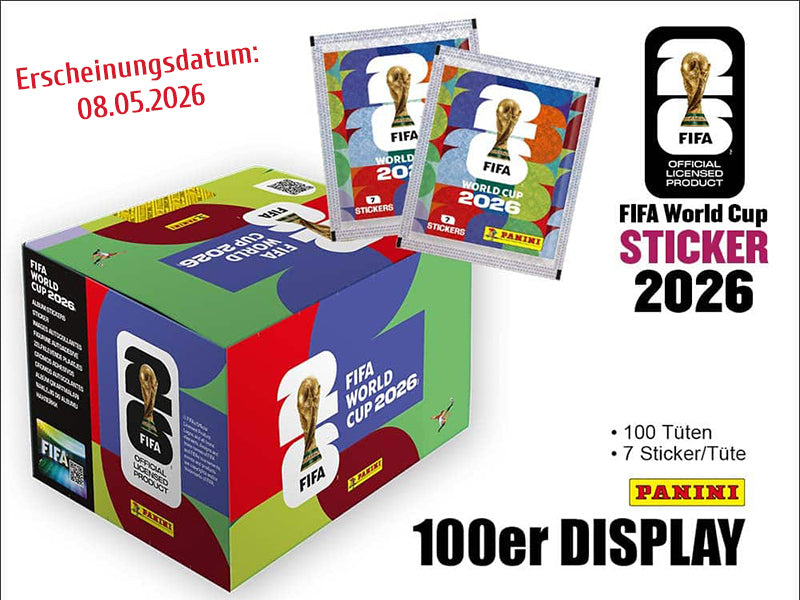 FIFA World Cup Panini 2026 Sticker Display 100er Box