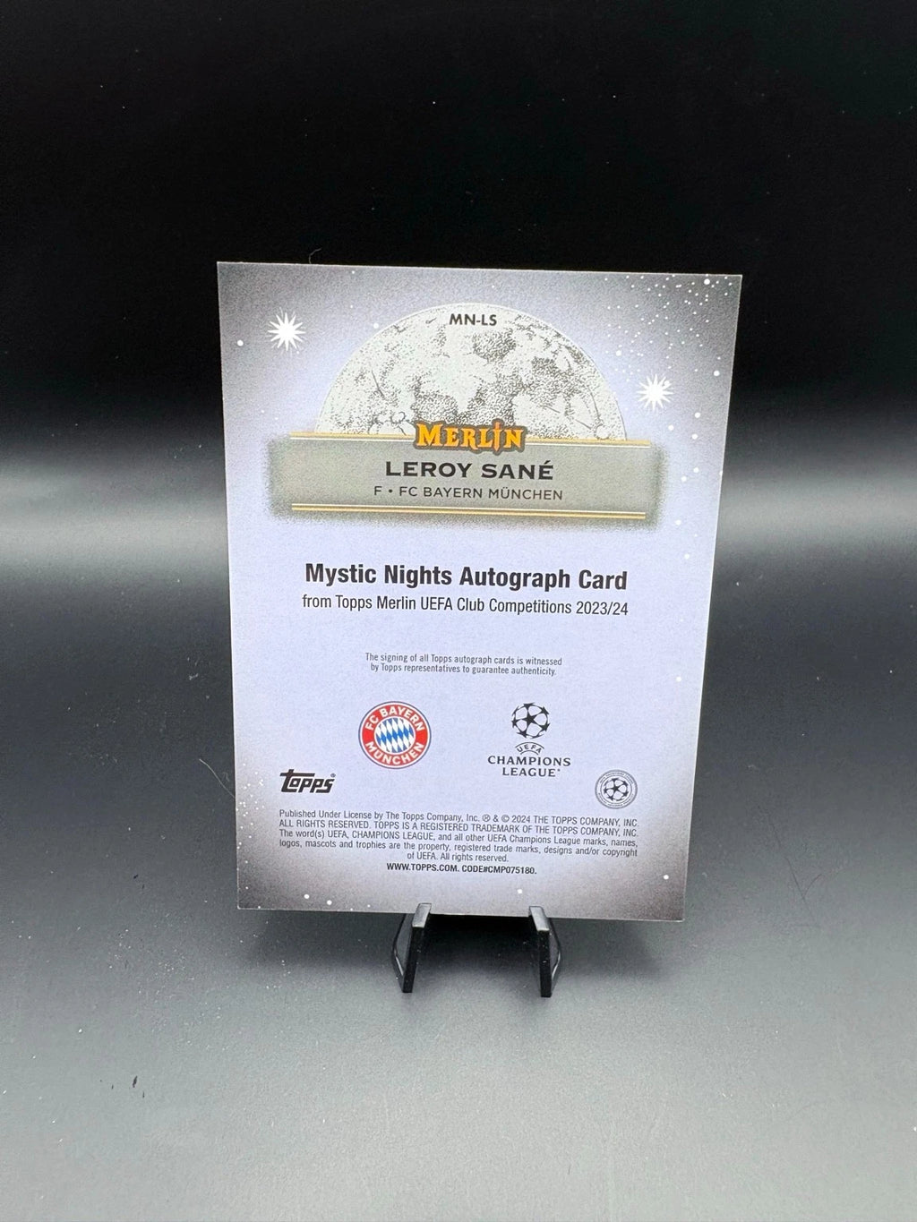 Leroy Sané Mystic Nights Autograph Topps Merlin UEFA 2023/24 | FC Bayern München