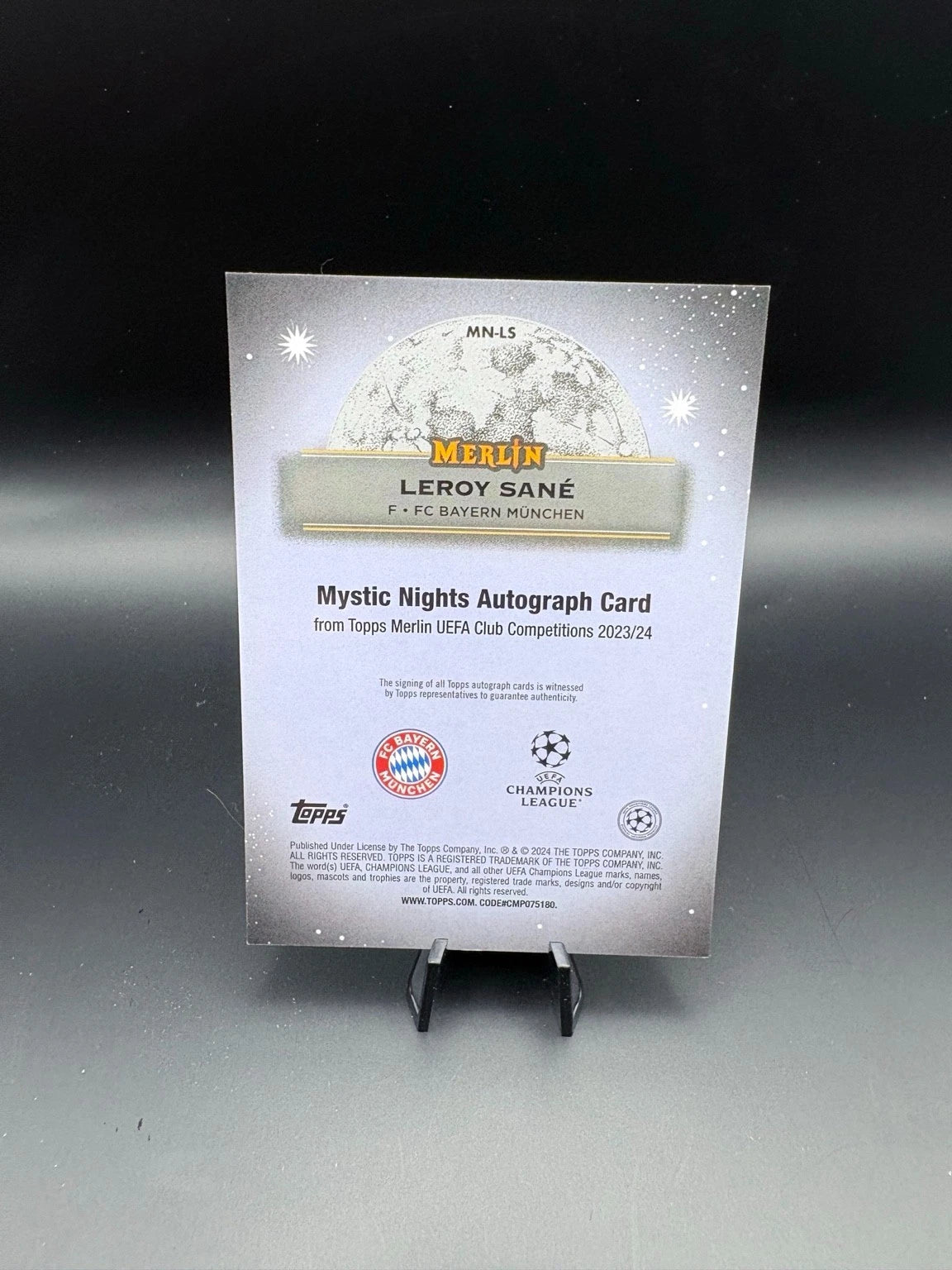 Leroy Sané Mystic Nights Autograph Topps Merlin UEFA 2023/24 | FC Bayern München
