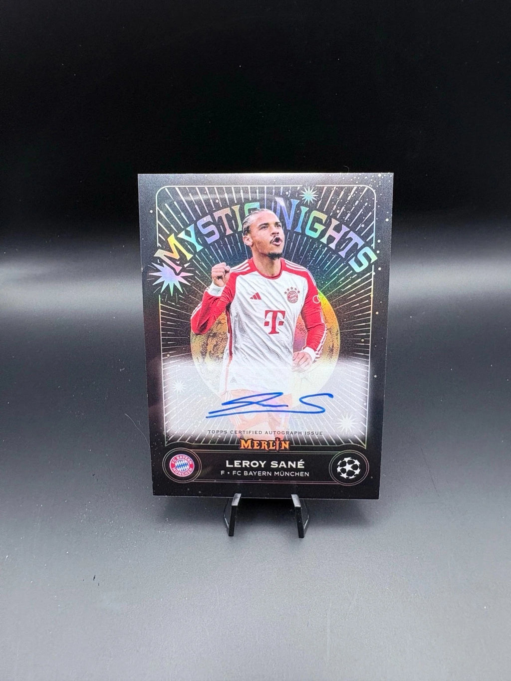 Leroy Sané Mystic Nights Autograph Topps Merlin UEFA 2023/24 | FC Bayern München