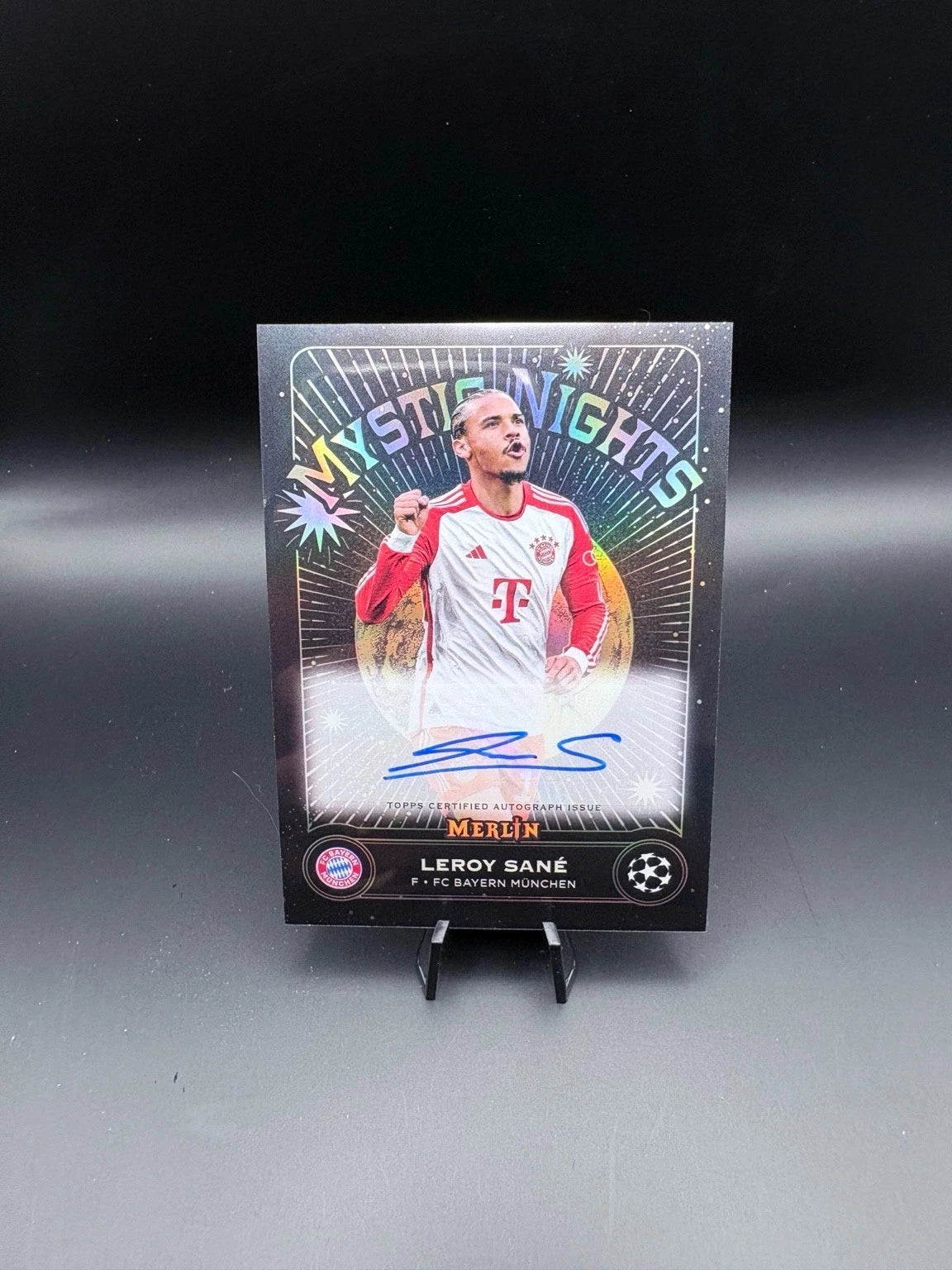 Leroy Sané Mystic Nights Autograph Topps Merlin UEFA 2023/24 | FC Bayern München