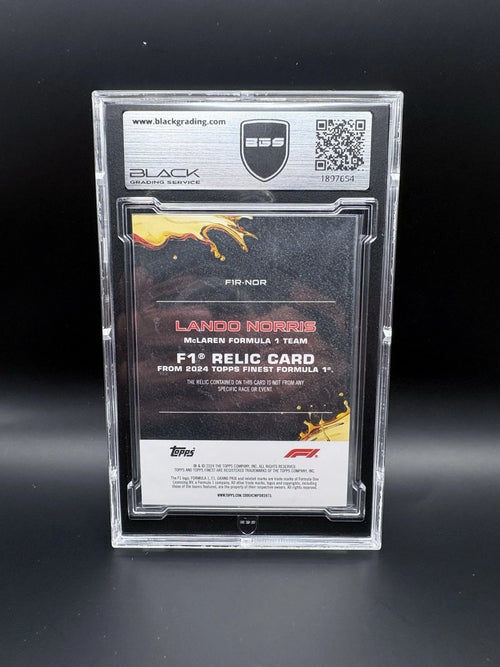 Lando Norris F1 Relic /10 🔥 Topps Finest 2024 BLACK BGS 9 Mint 🔥 Race Suit